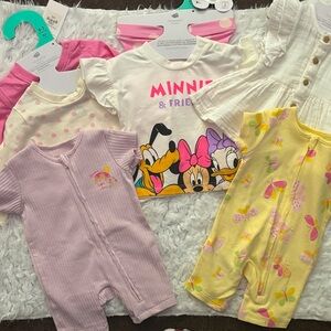 Primark Kids Bodysuit Collection - Lavender, Yellow, White